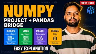 NumPy Series Finale in Hindi | Reshaping + Complete Mini Project + Pandas Bridge Tutorial