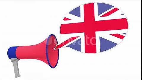 Megaphone and Flag of the UK on the Speech Bubble | Motion Graphics - Envato elements