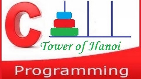 C programming video tutorial - Tower of hanoi game