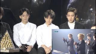 151227  EXO (Baekhyun, Chen, Chanyeol) reaction to VIXX - Chained Up