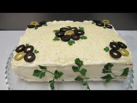 Закусочный ТОРТ 'Сытый Гость' - быстрая закуска к праздничному столу
