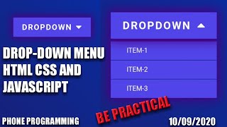 Clickable drop-down menu html css and simple Javascript(full code only on mobile phone)