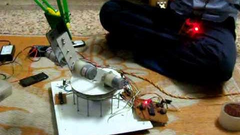 Accelerometer_Based Robotic ARM ( Being Controlled Wirlessly ) [ OUR MAJOR PROJECT ]