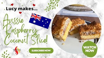 Lucy bakes...Aussie Raspberry Coconut Slice!