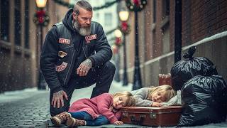 Hells Angel Found Little Twin Girls Sleeping On Trash On Christmas Eve — The Truth Left Him Stunned