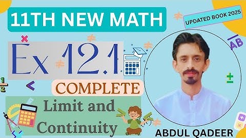 1st Year Math | Chapter 12 Limits & Continuity | Exercise 12.1 Full Solution 11 class