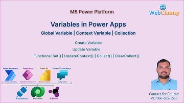 Power Apps 5: Variables in Power Apps Explained | Types of Variables - Global Context Collection