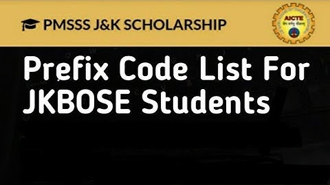 Aicte PMSSS 2021-22 Prefix codes for different exam and sessions || registration || Rashid Geelani