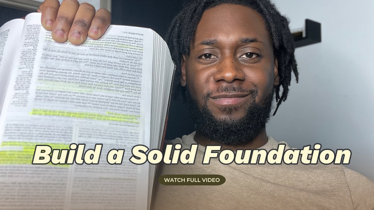 God said “Build a Solid Rock Foundation” 🏠 - YouTube
