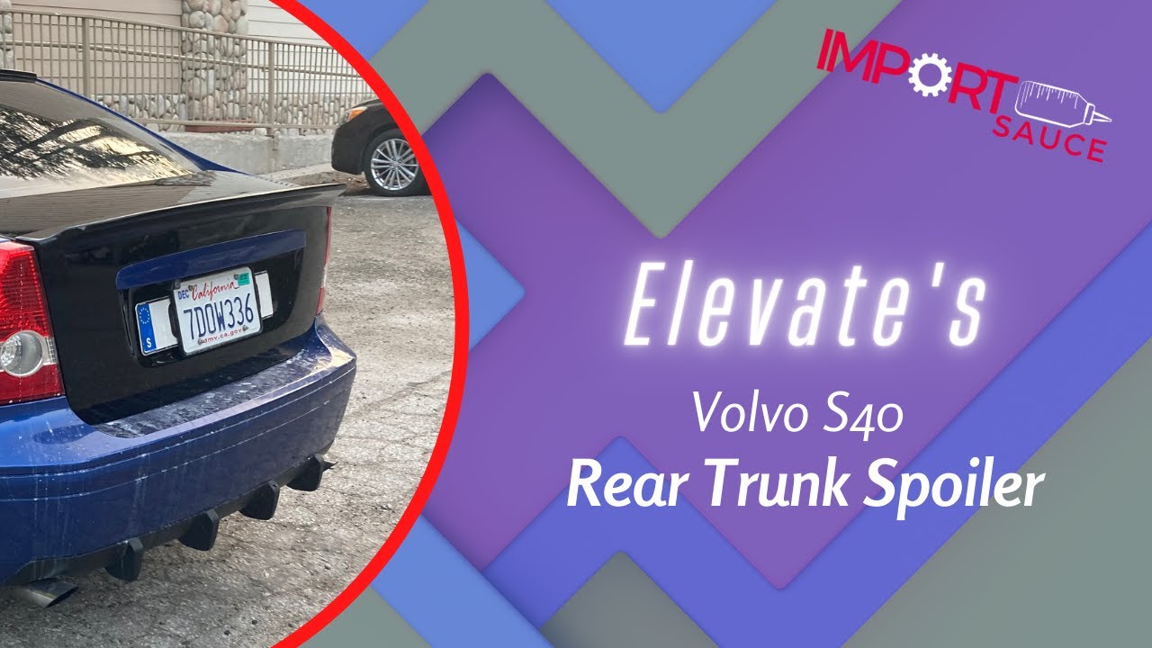 Elevate Volvo S40 Rear Trunk Spoiler