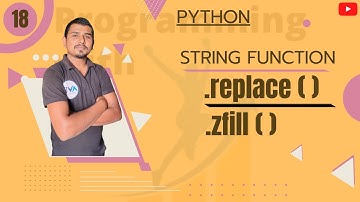 string replace function|string zfill function in python(Hindi) #string #avitsupaul #amit