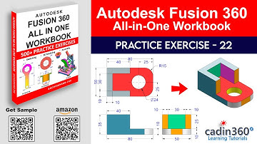 Fusion 360 Tutorial for Beginners – Exercise #22 | 3D Modeling from 2D Drawing - Day 22