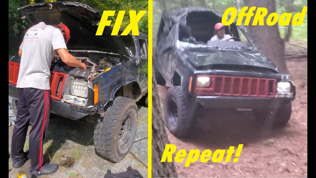 Repairing My Wrecked Jeep And Off Roading It! YouTube