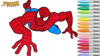 Full Spiderman Coloring Book Marvel Superhero Colouring Pages Episode Rainbow Splash Guide