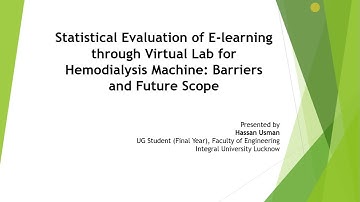 E-learning through Virtual Lab for Hemodialysis Machine Barriers and Future Scope