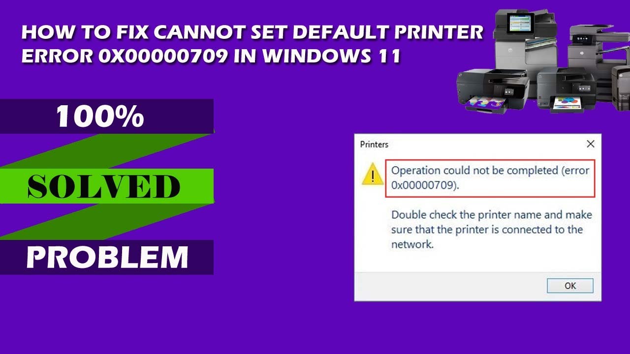 0x00000709 Windows 11 ошибка сетевой принтер. Сетевой принтер ошибка 00000709. Принтеры невозможно завершить операцию 0x00000709