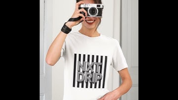 Thumbnail of Bella canvas t shirt video of a smiling cropped face woman in a homemade feel style 8175