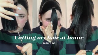 Being a hairdresser for a day ✂ Butterfly Cut