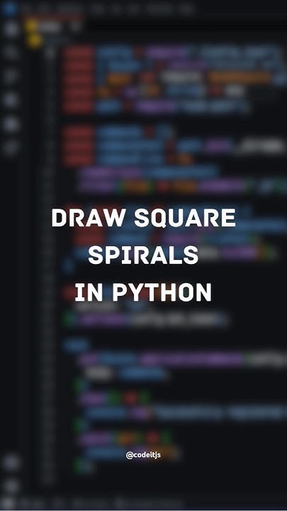 Square Spirals in Python #coding #python #python3 #pythonprogramming # ...