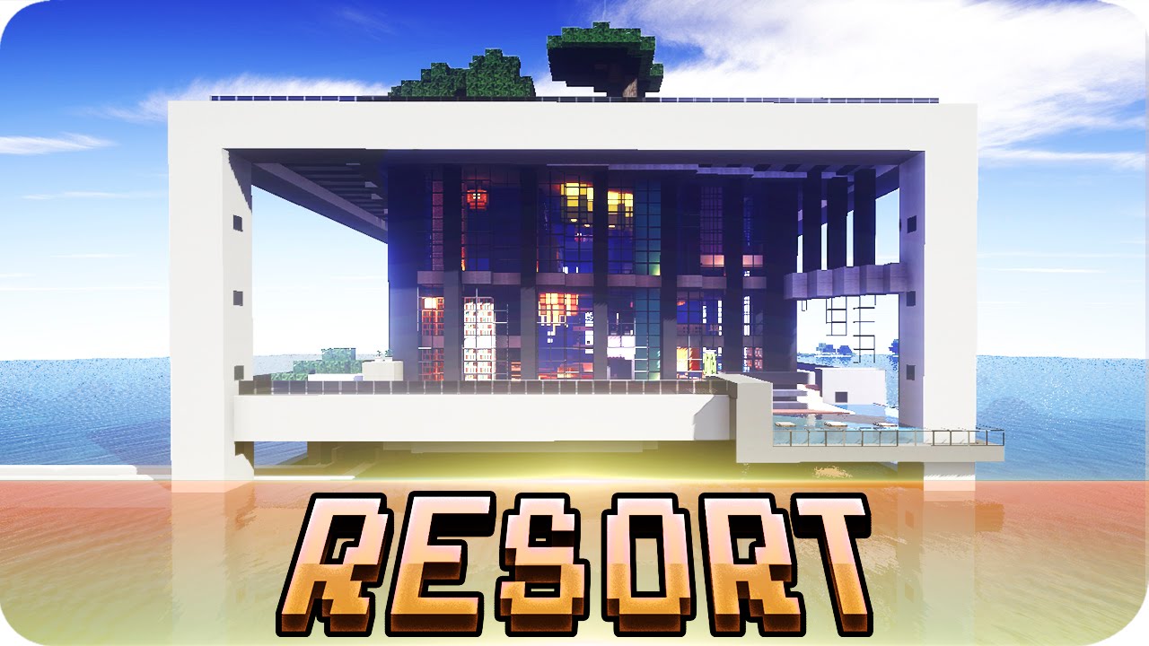 Minecraft - Water Resort Design and Modern House 