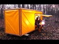 Building a camper you can pull yourself  full build  night in the forest