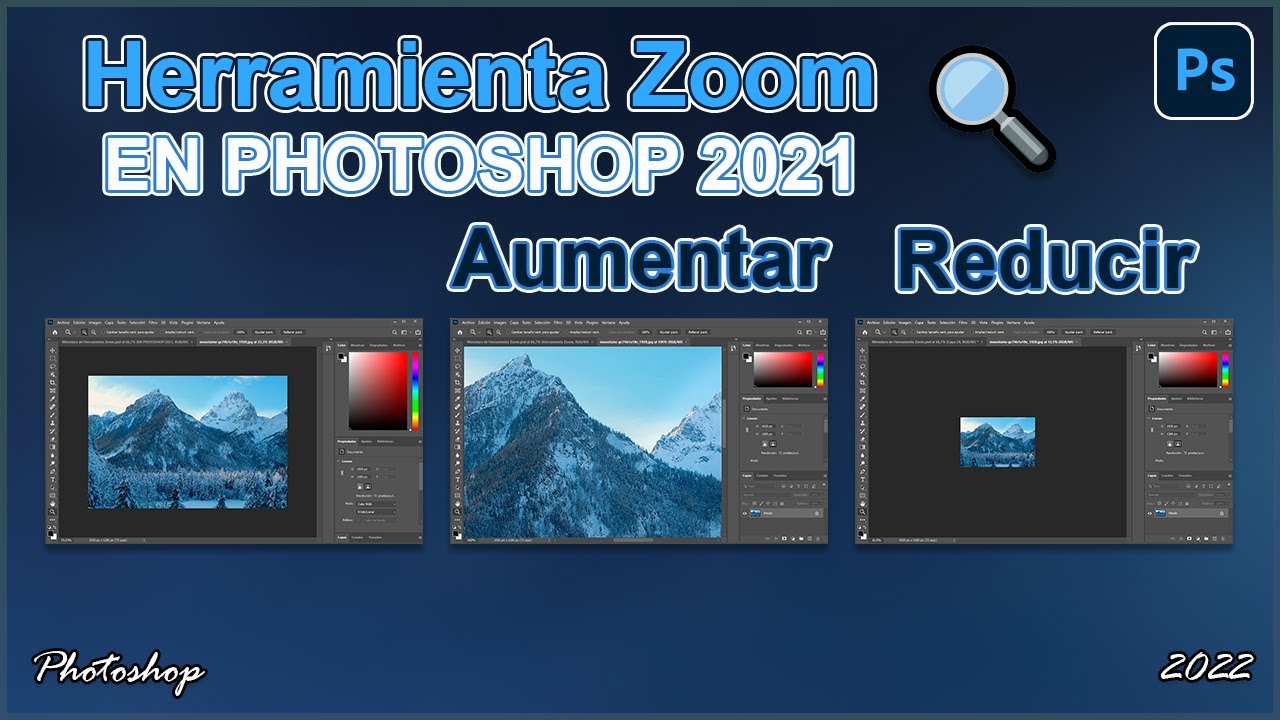 🔍 Cómo aumentar o reducir la vista de una imagen en Photoshop 2021 ☑️