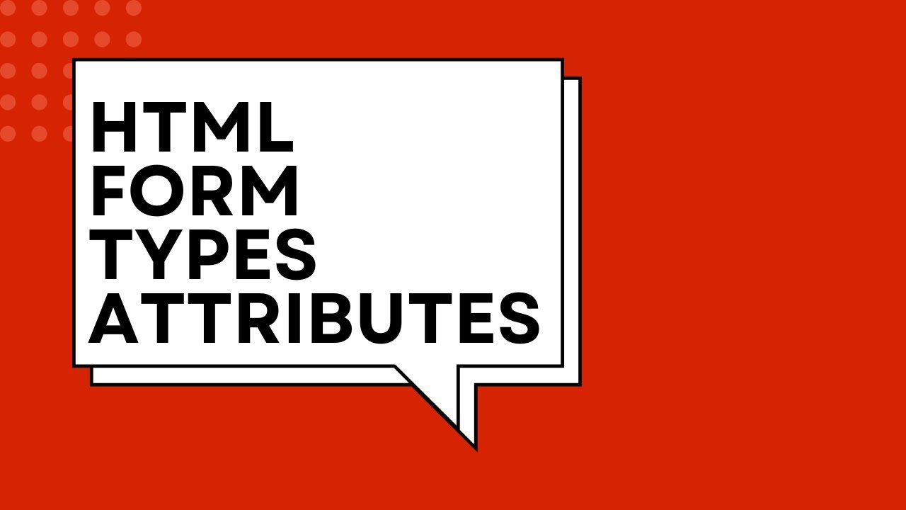 HTML Form Attributes - YouTube
