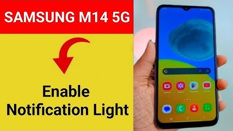 How to enable notification light, samsung Galaxy M14 5G me notification light enable kaise karen, li