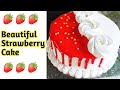 Strawberry Cake|Eggless Strawberry Cake Without Oven|How to make strawberry cake 🍓🍓 स्ट्रॉबेरी केक