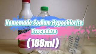 medtech experiment 10% Sodium Hypochlorite | handwashing