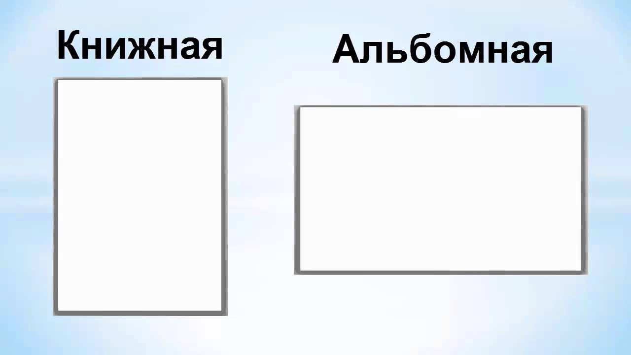 Книжная и альбомная ориентация страницы — в чем разница