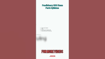 Pondicherry UDC Exam syllabus part A #pondicherry #udc2022 #shorts #youtubetrending