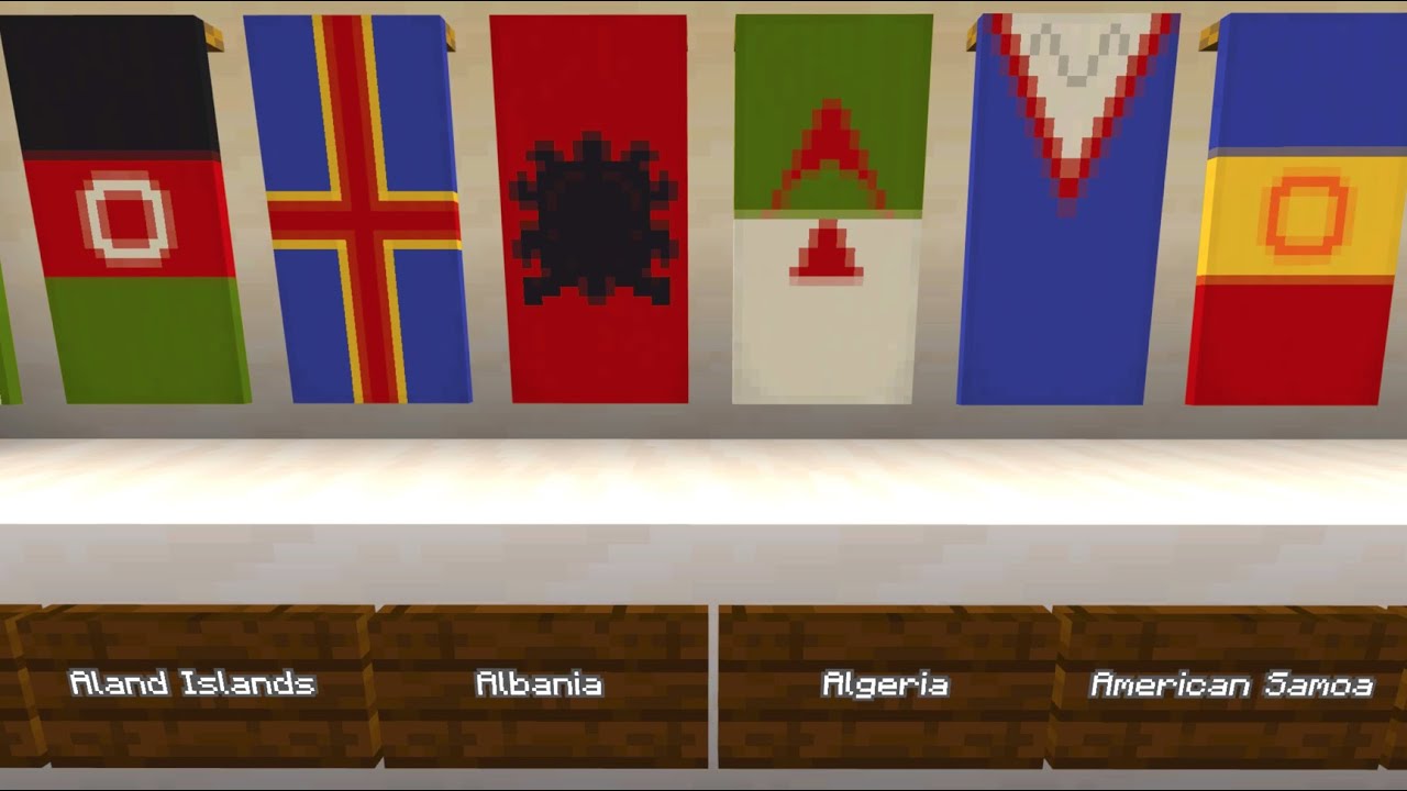 Planet Earth with Nation Flags and Fun Facts for each country of the world  Minecraft Map