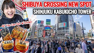 Visiting New Shibuya Crossing Building All You Can Eat \u0026 Drink with Manga, Shinjuku Kabukicho Ep.487