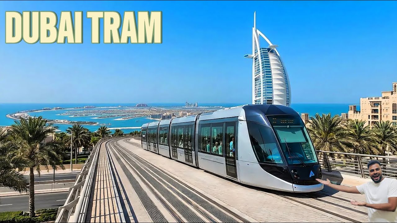 Dubai Tram Experience 🚋 | World’s Most Futuristic Public Transport | 4K 60FPS