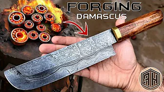 Damascus knife out of Small Bearings