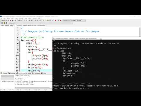 How to display its own source code as its output using C programming language #cprogramminglanguage