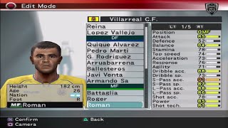 Pes 4 - Villarreal - Stats - Ps2