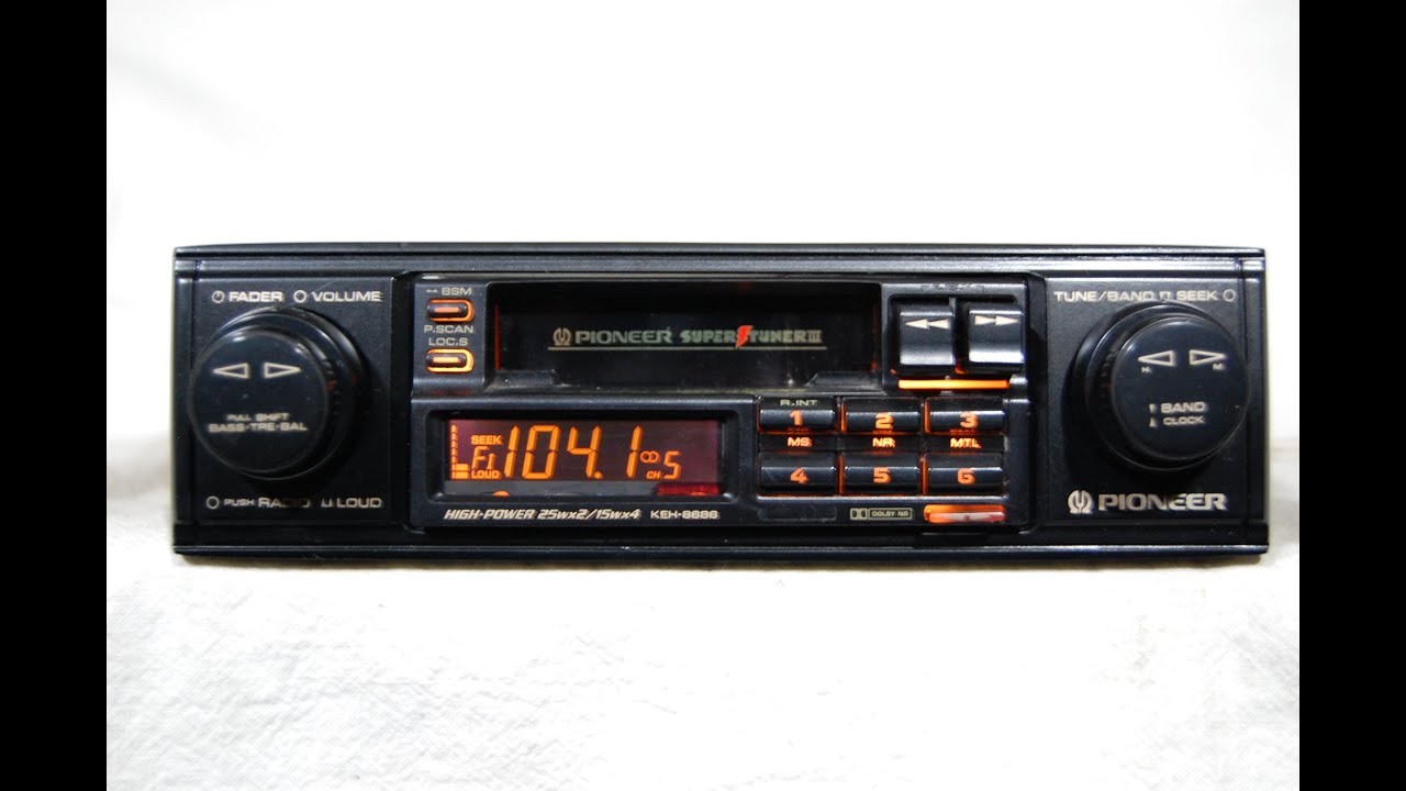 Vintage Pioneer KEH 8686 AM FM cassette car stereo - YouTube