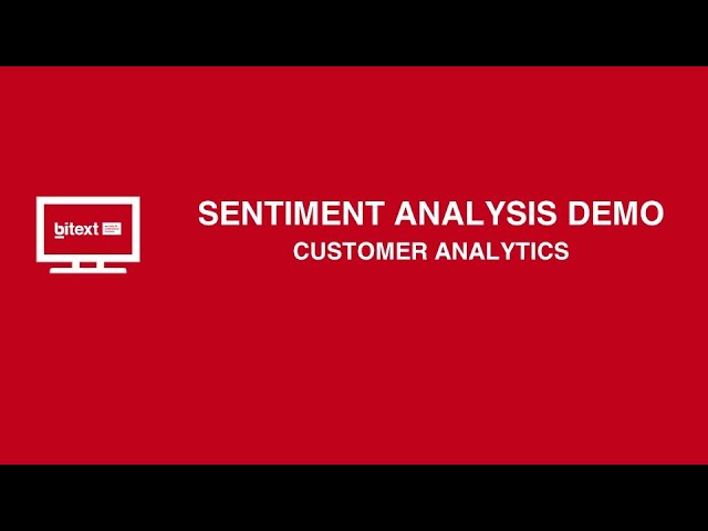 Bitext Sentiment Analysis Demo - Customer Analytics