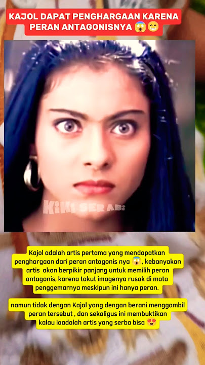 Kajol dapat Penghargaan Atas Peran Antagonis nya #bollywood #kajol #film