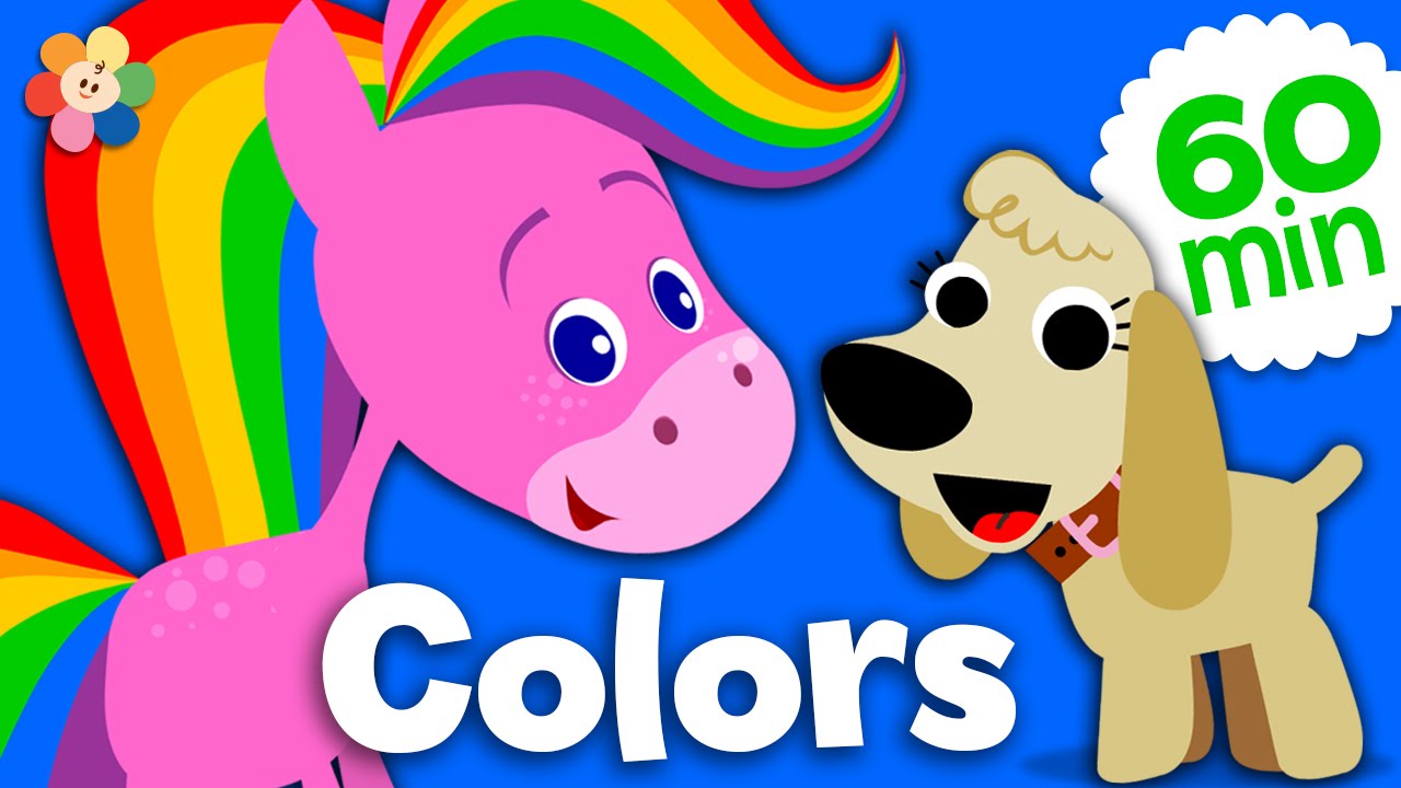 Learning Colors, Rainbow Horse with Glitter, Colorful horse