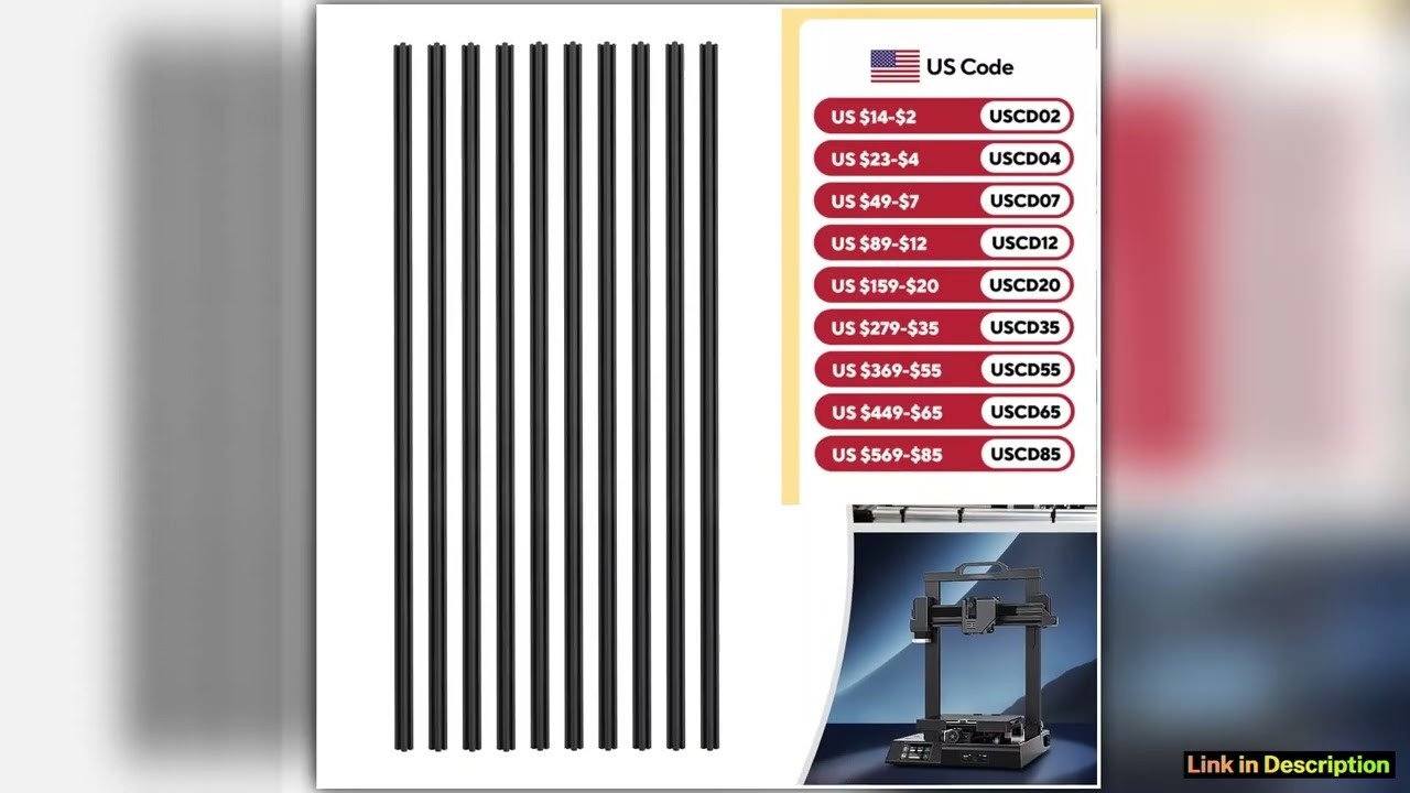 10 PACK 2020 TSlot Aluminum Extrusion CNC 3D Printer 1m 395 Long Extruded Piece Black Everyday Edit