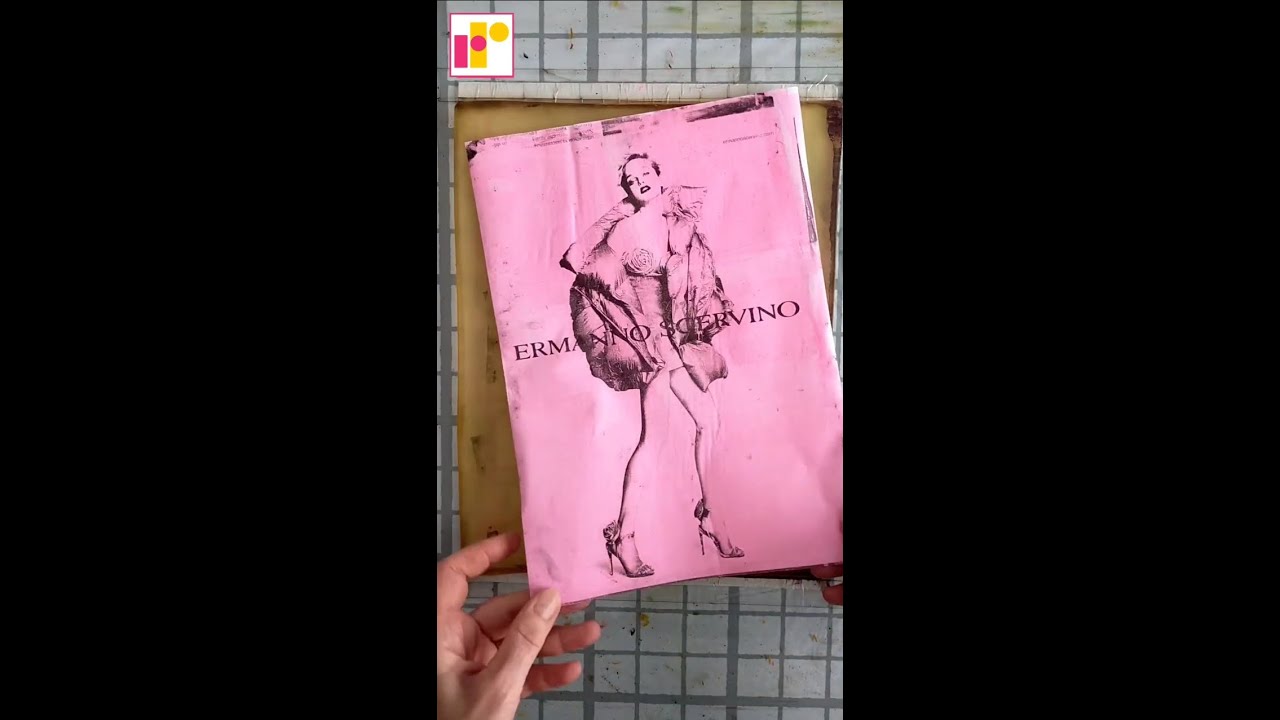 Image transfer on gel plate | 07 | Acrylic painting | Art Journal | Mixed Media