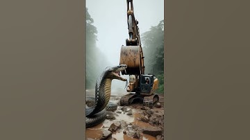 massive cobra attacking excavator operator