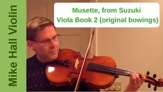 Musette - #2  from Suzuki Viola Book 2, Original bowings