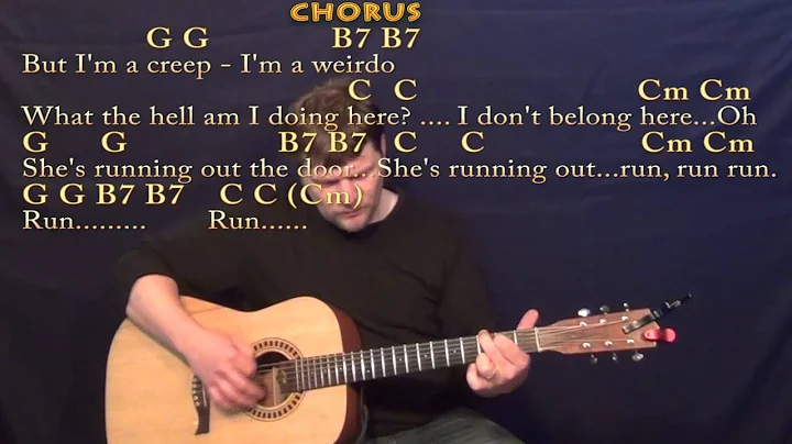 Creep (Radiohead) Strum Guitar Cover Lesson with C...