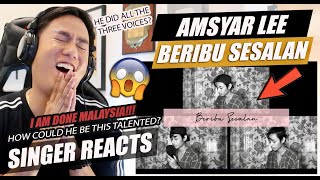 Malaysian Dude Sings Beribu Sesalan in Three Voices - Amsyar Lee | SINGER REACTION
