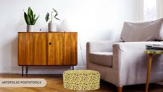 Artzfolio Designer Footstool Puffy Pouffe Ottoman Bean Bag