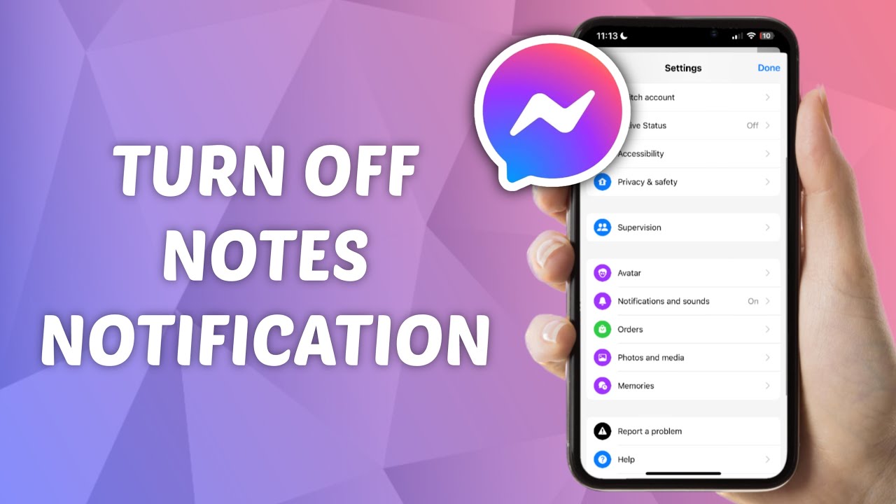 How to Turn Off Notes Notifications on Messenger - YouTube